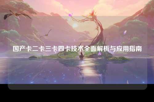 国产卡二卡三卡四卡技术全面解析与应用指南