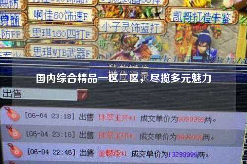 国内综合精品一区二区，尽揽多元魅力