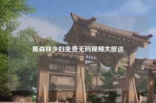 黑森林少妇免费无码视频大放送